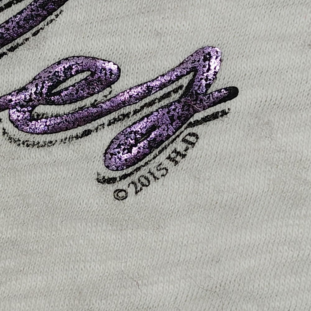 2015 Harley Davidson Motorcycle Womens Tank Top XL‎ White w/Purple Foil Accents - Picture 7 of 10